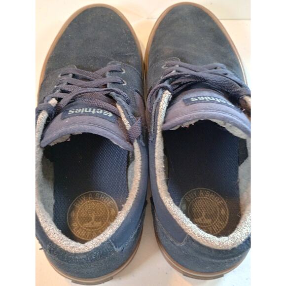 Etnies Men\'s Skateboard Shoes Barge LS Size 10 Navy Blue Suede Leather Upper